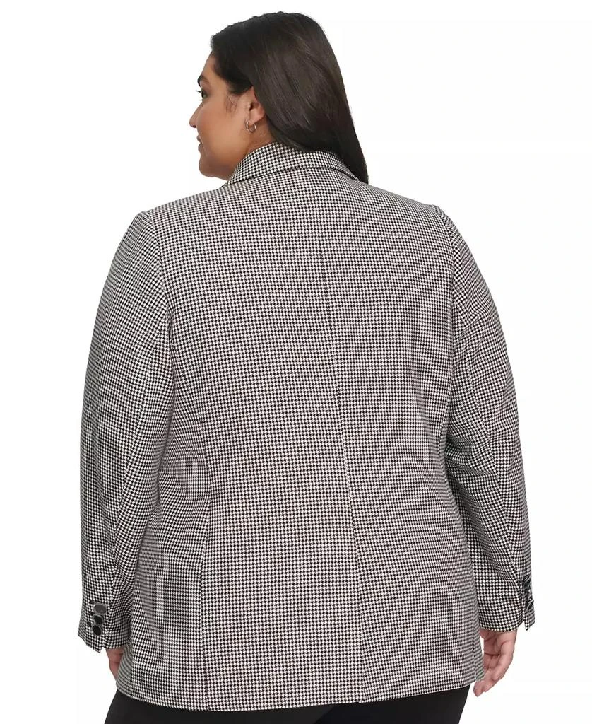 Karl Lagerfeld Paris Plus Size Three-Button Houndstooth Blazer, First@Macy’s 2