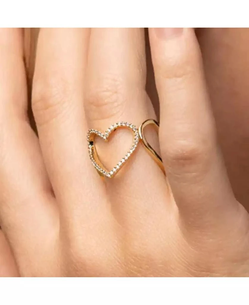 Bearfruit Jewelry 14k Gold Plated Mae Triple Heart Ring Dainty Romantic Trendy 3