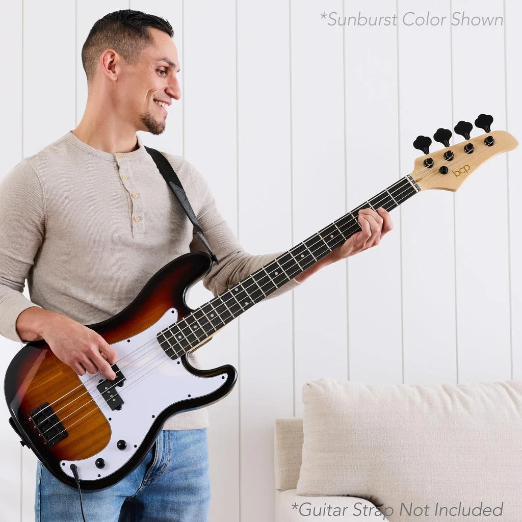 Best Choice Products Full Size Beginner 4-String Electric Guitar Bass Guitar w/ Padded Case 2