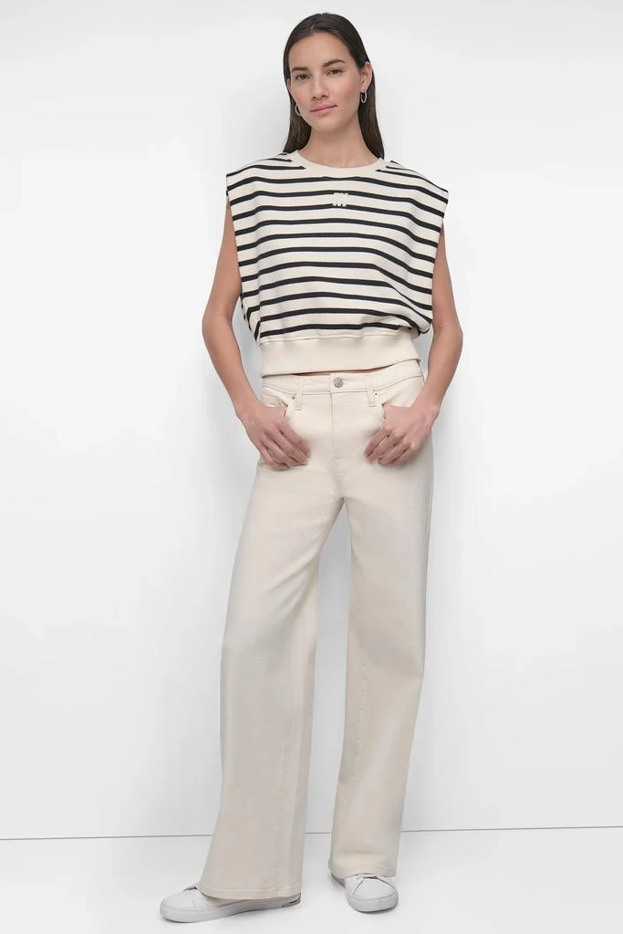 DKNY CREW NECK SLEEVELESS SWEATSHIRT 6