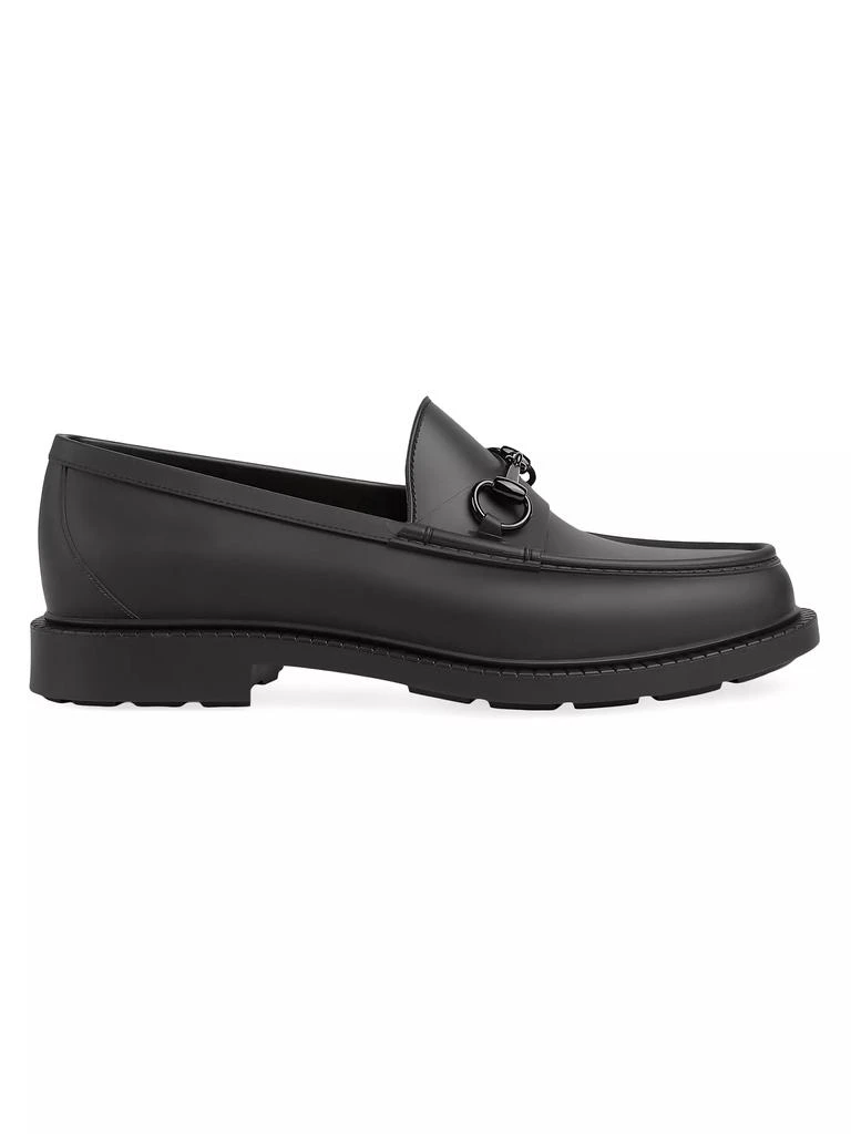 Gucci Enameled Horsebit Rubber Loafers 1