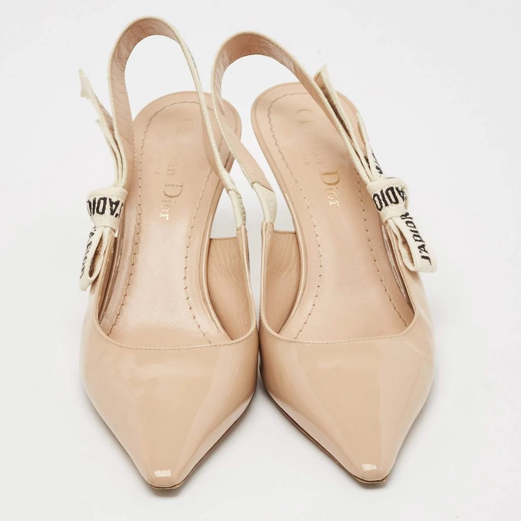 Dior Dior Beige Patent Leather J'Adior Slingback Pumps Size 36 3