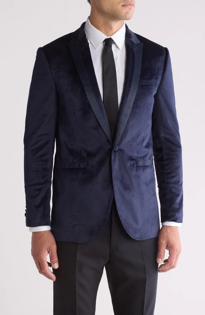 Topman Single Breasted Velvet Blazer 1