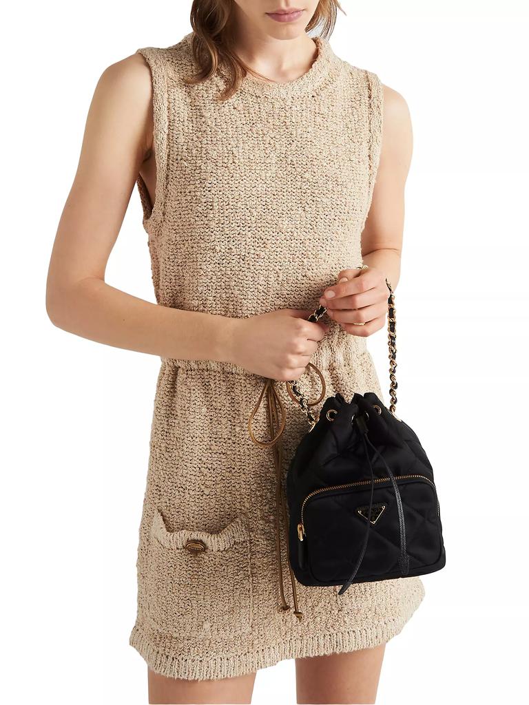 ショルダーバッグ・ポシェット PRADA RE-NYLON BUCKET BAG WITH RAMAGE EMBROIDERY Prada Buckle Leather Bucket Bag with Jeweled Belt | Saks