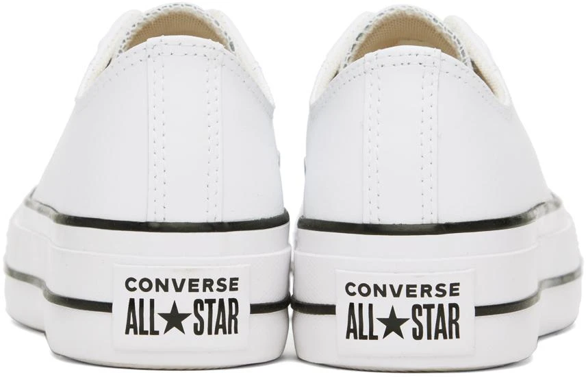 Converse White Chuck Taylor All Star Platform Leather Low Top Sneakers 2