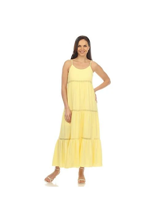 White Mark Mark Scoop Neck Tiered Maxi Dress 1