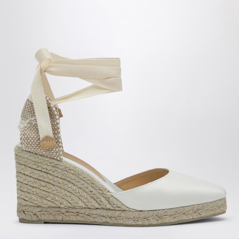 CASTAÑER Joyce white espadrilles in satin