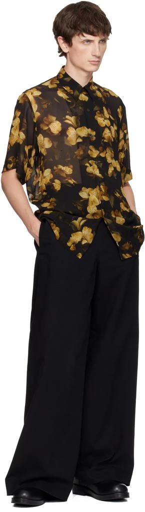 Dries Van Noten Black Floral Print Shirt 4