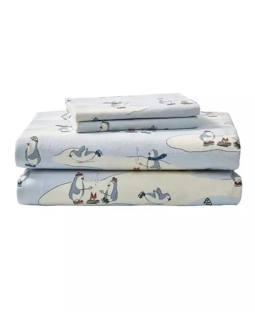 Eddie Bauer Printed Cotton Flannel 3-Pc. Sheet Set, Twin