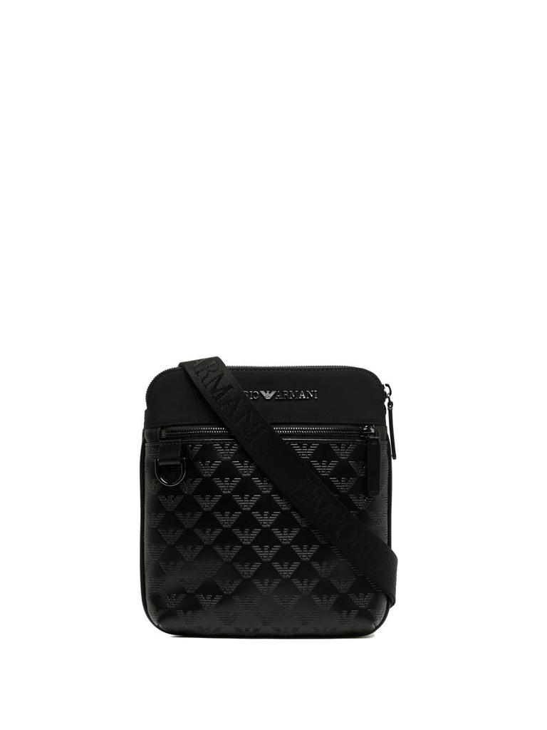 ショルダーバッグ EMPORIO ARMANI Men Messenger Bags EM001806AF13454UC001 BLACK Emporio Armani logo-jacquard Messenger Bag | Black | FARFETCH