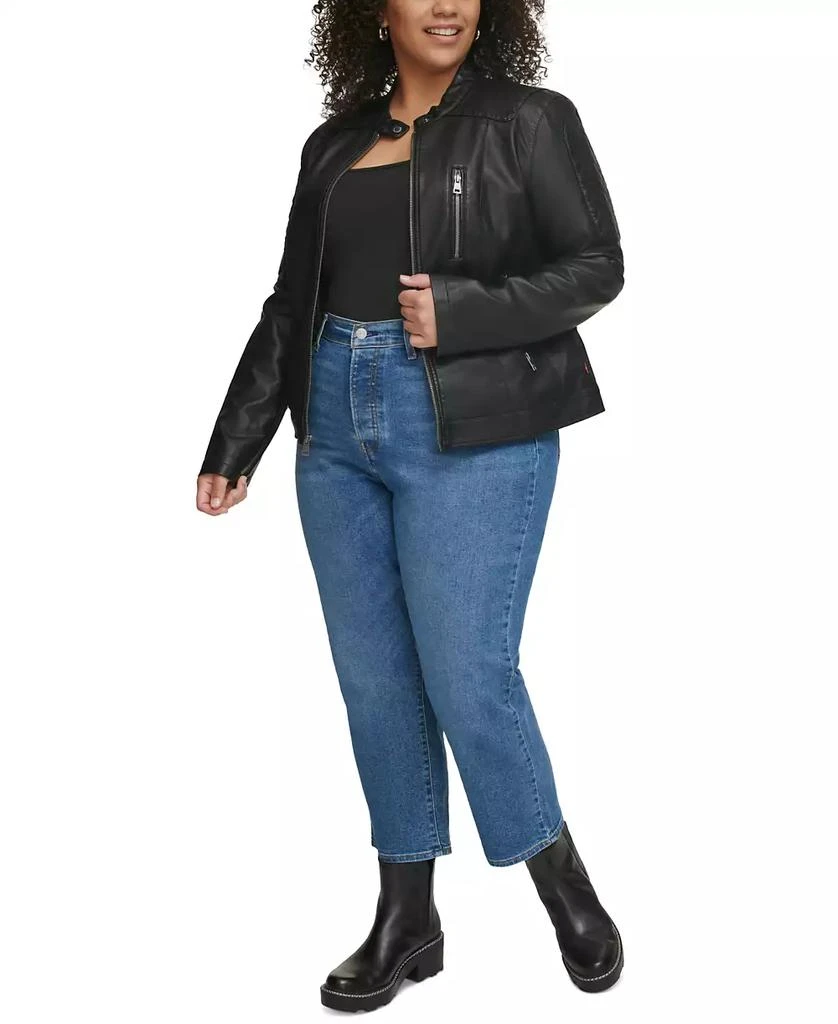 Levi's Plus Size Faux Leather Motocross Racer Jacket 6