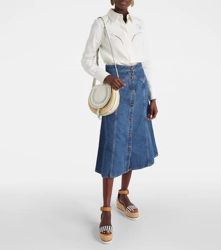 See by Chloé Glyn striped espadrille wedges 2