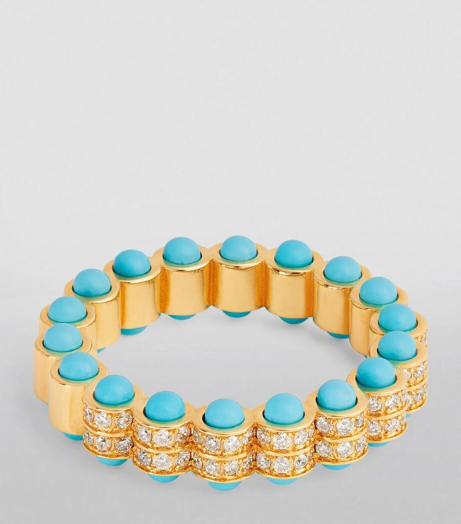 L'ATELIER NAWBAR Yellow Gold, Diamond and Enamel The Cobalt Ring 3
