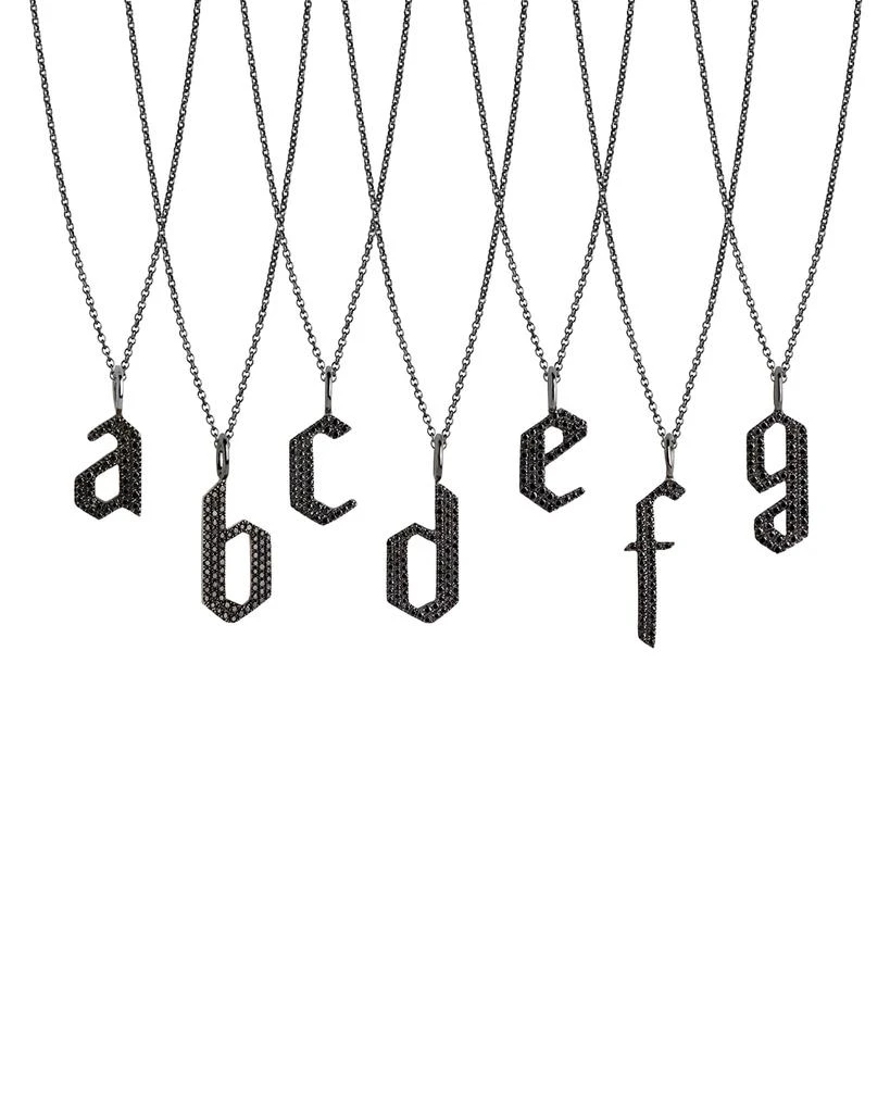 Bridget King Jewelry Black Diamond Alphabet Necklace 1
