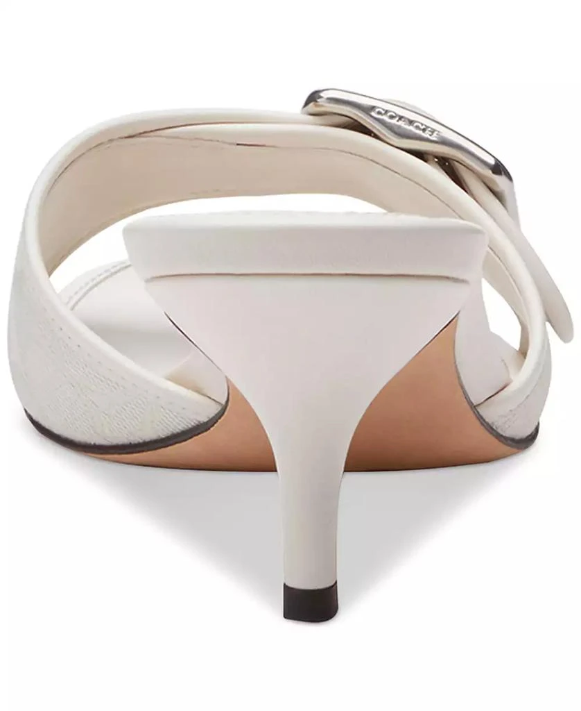 Coach Margot Kitten-Heel Buckled Slide Sandals 3