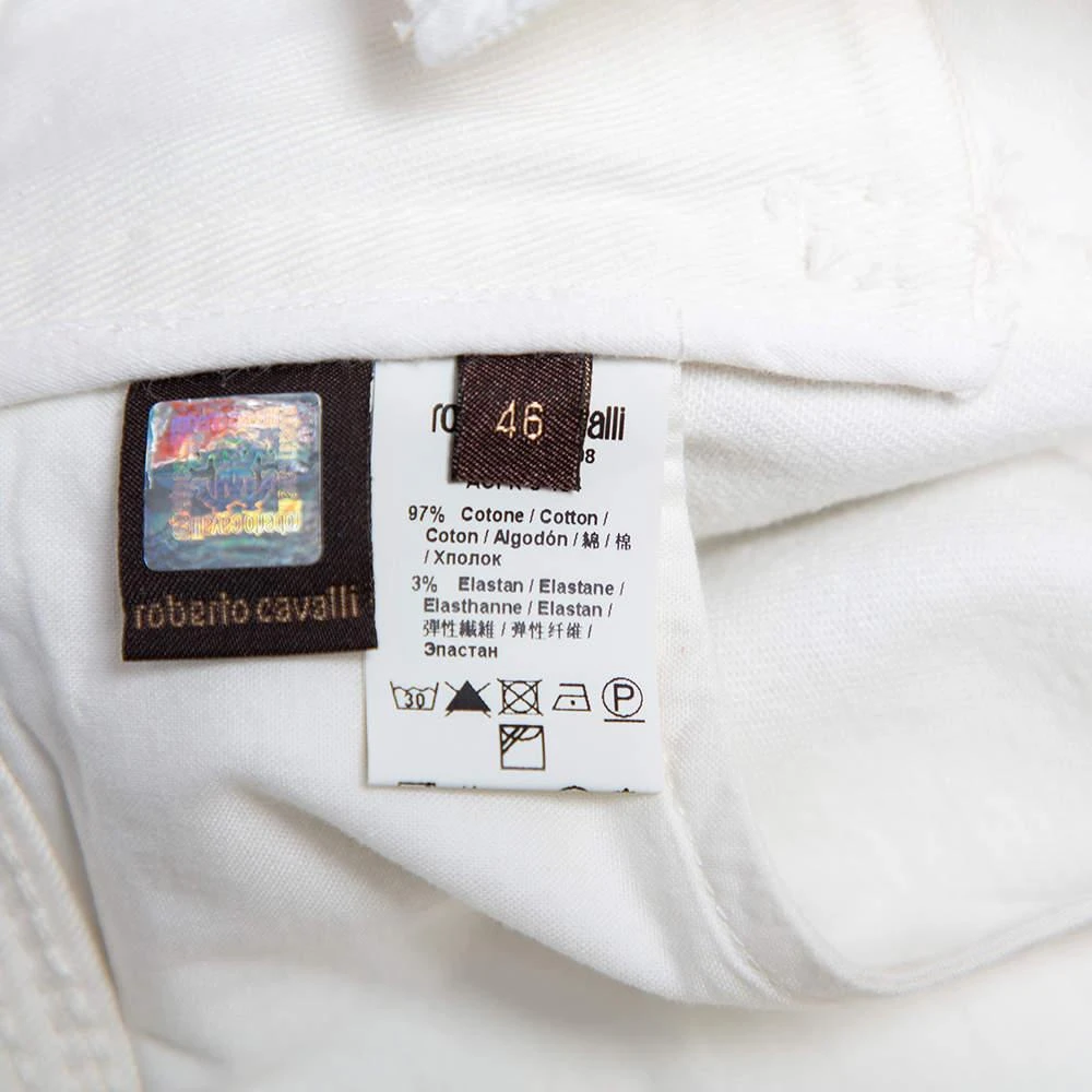 Roberto Cavalli Roberto Cavalli White Denim Straight Leg Jeans XL 7