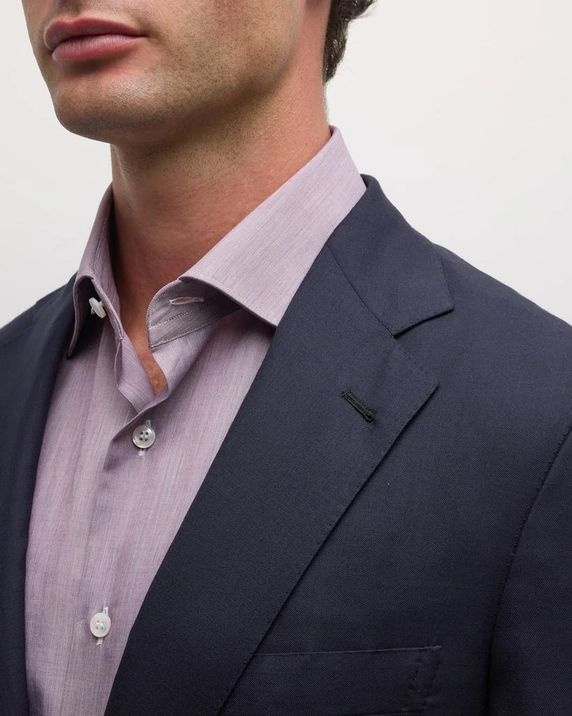 Brioni Men's Solid Wool-Silk Blazer 8