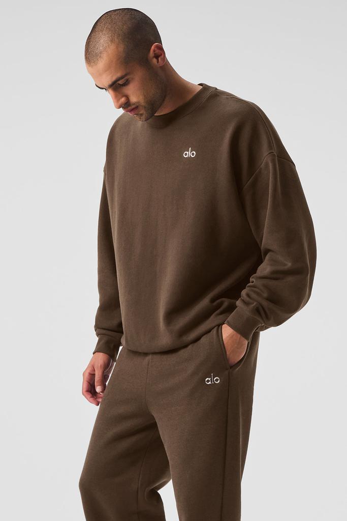 Alo Accolade Crew Neck Pullover - Espresso - Hoodies - Free