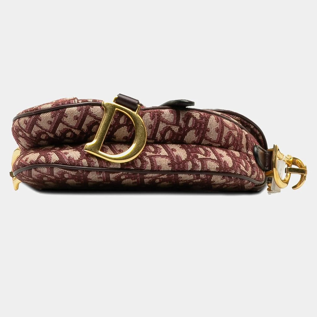 Dior Dior Red Mini Oblique Canvas Saddle Bag 4
