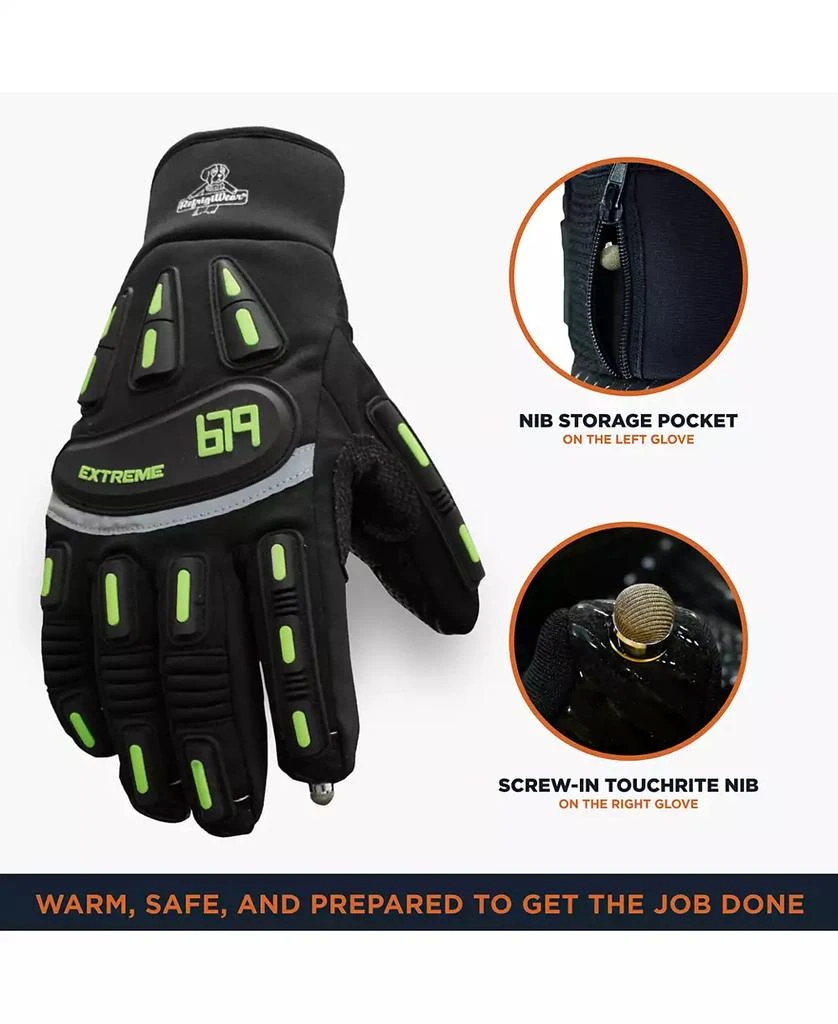 RefrigiWear Men's Extreme Freezer Gloves with Touch-Rite Nib - Insulated, Impact Protection, Touchscreen Compatible Work Gloves for -30°F 3