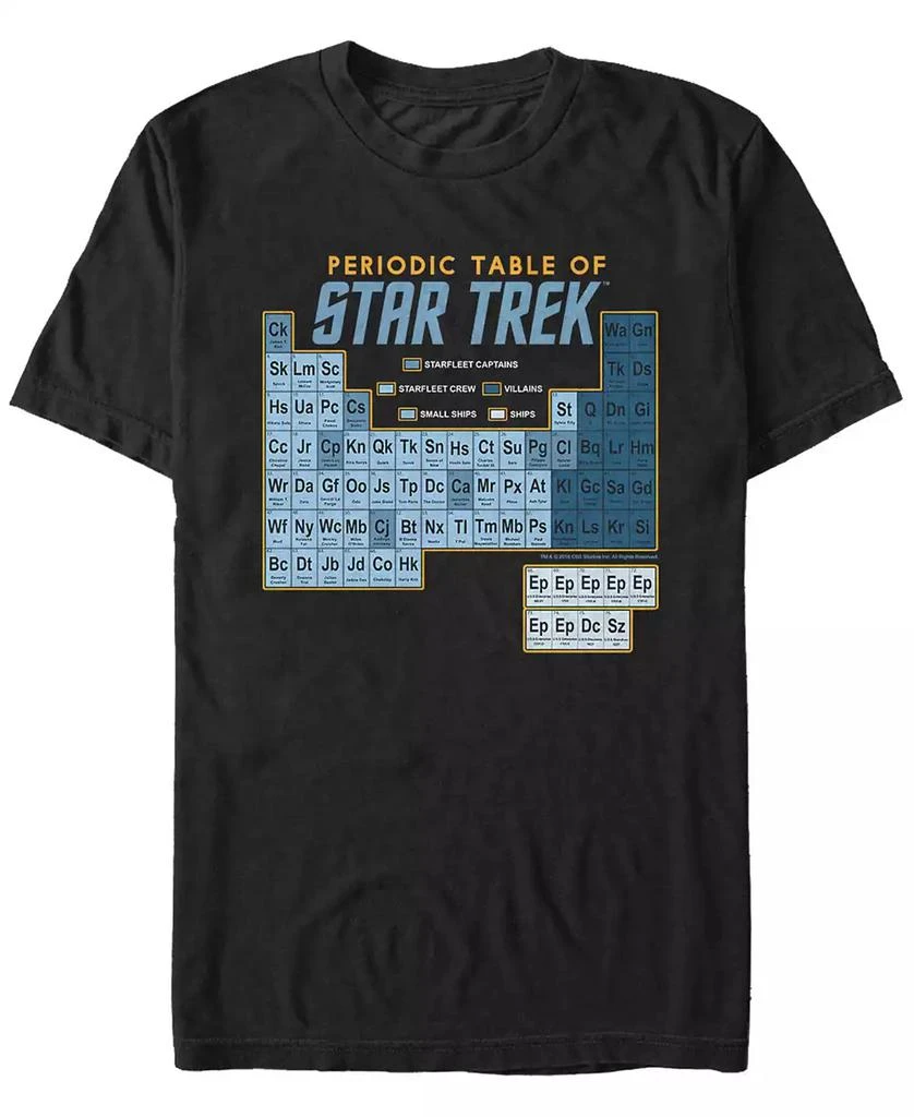 FIFTH SUN Star Trek Men's The Original Series Periodic Table Short Sleeve T-Shirt 1