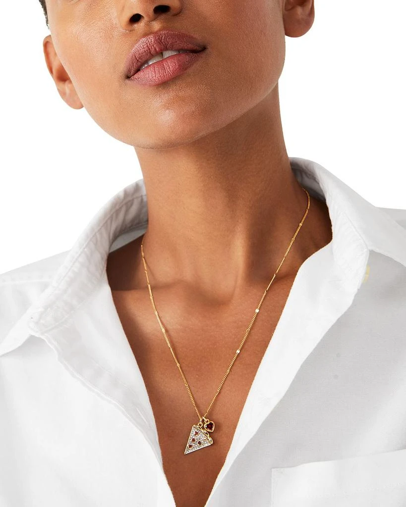 Kate Spade Pizza My Heart Crystal Pizza Slice Pendant Necklace, 17"-20" 2