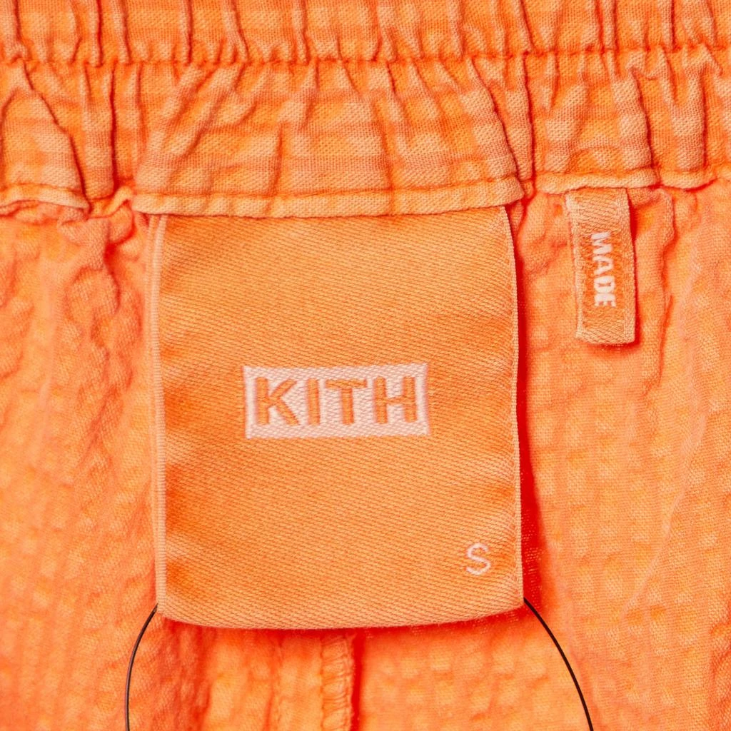 Kith Kith Orange Seersucker Cotton Elasticized Waist Shorts S 4
