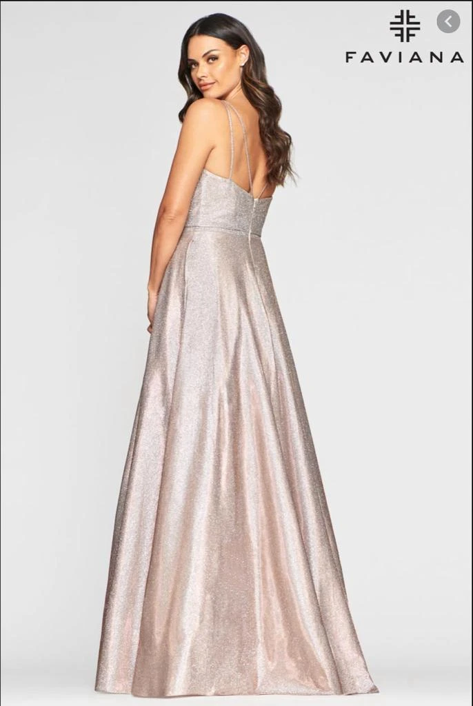 Faviana Metallic Jersey Gown 3