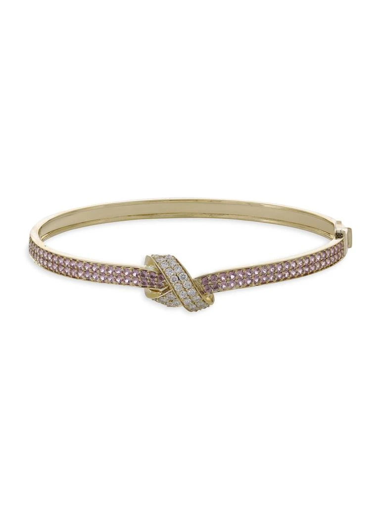 HUEB Fitas 14K Yellow Gold, Garnet Pink 
0.44 TCW Diamond Bangle Bracelet
