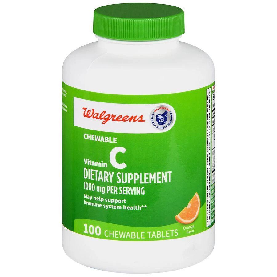 Walgreens Vitamin C 1000 mg Chewable Tablets Orange 1