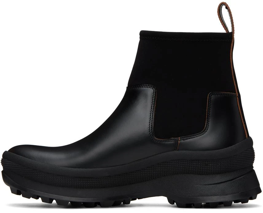 Jil Sander Black Leather Chelsea Boots 3