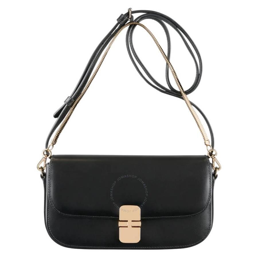 A.P.C. A.P.C. Grace Leather Chain Clutch Bag