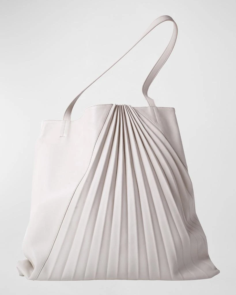 Sabrina Zeng Chiaroscuro Pleated Lambskin Tote Bag 1