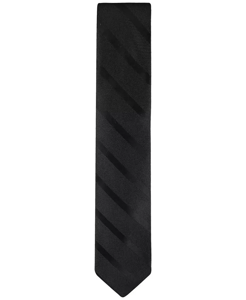 Tommy Hilfiger Men's Solid Textured Stripe Tie 3