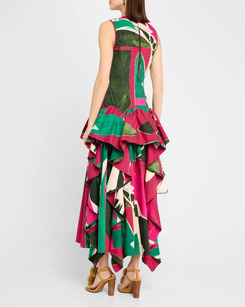 Ulla Johnson UJ x Lee Krasner Mural Sleeveless Ruffle Dress 3