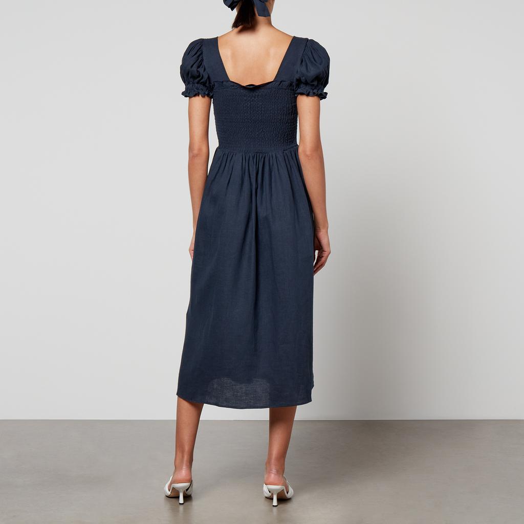 Sleeper Sleeper Belle Shirred Linen Dress