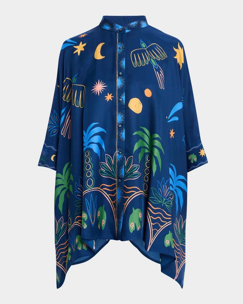 Johnny Was Katia Oversized Handkerchief Blouse 1