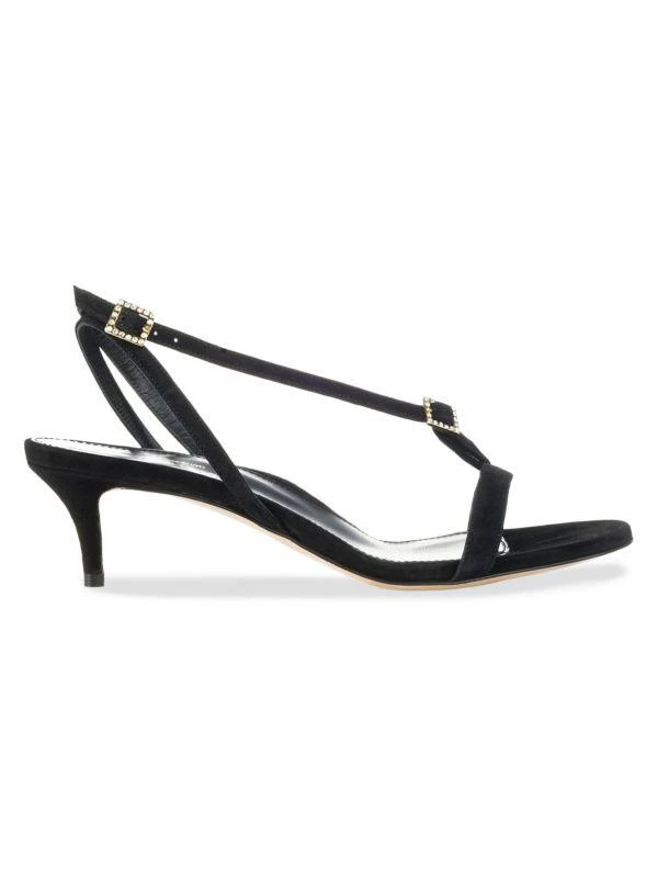 Marion Parke Isa Crystal Kitten Heel Slingback Sandals 1
