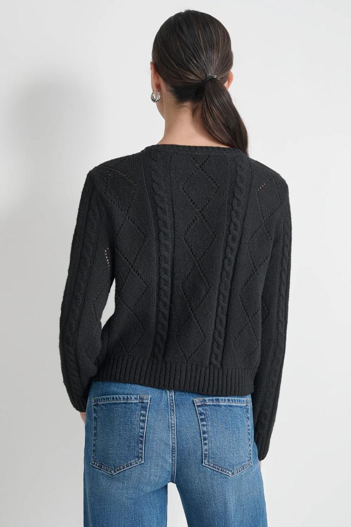 DKNY DIAMOND POINTELLE CARDIGAN