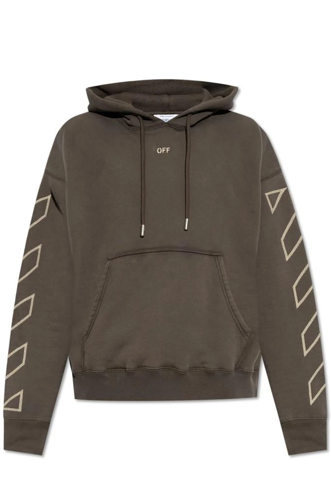 Off-White Off-White Logo Printed Drawstring Hoodie 1