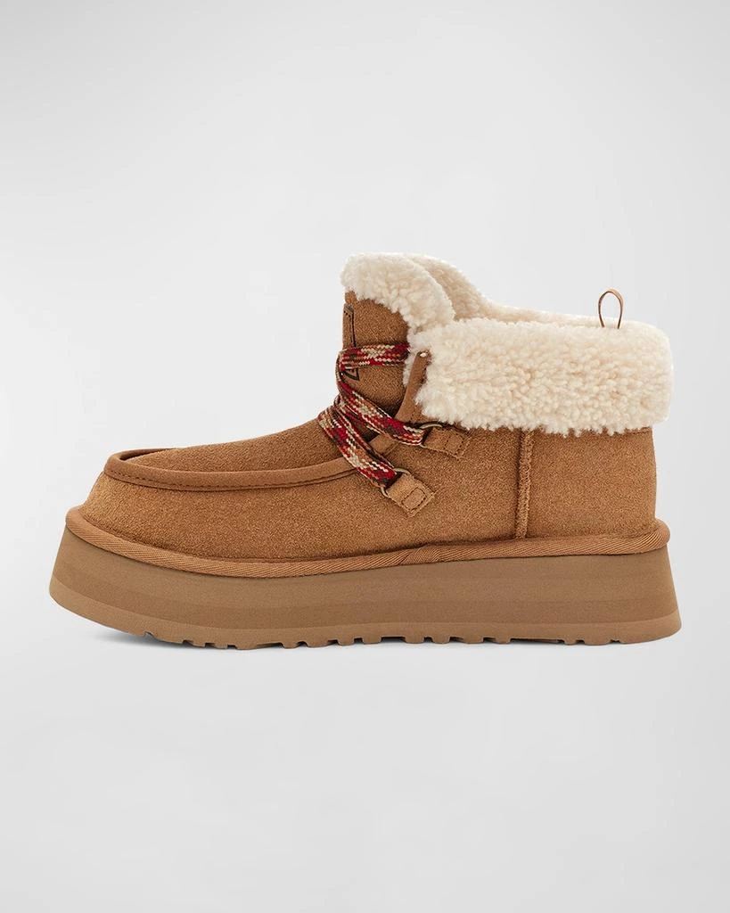 UGG Funkarra Suede Shearling Lace-Up Booties 5