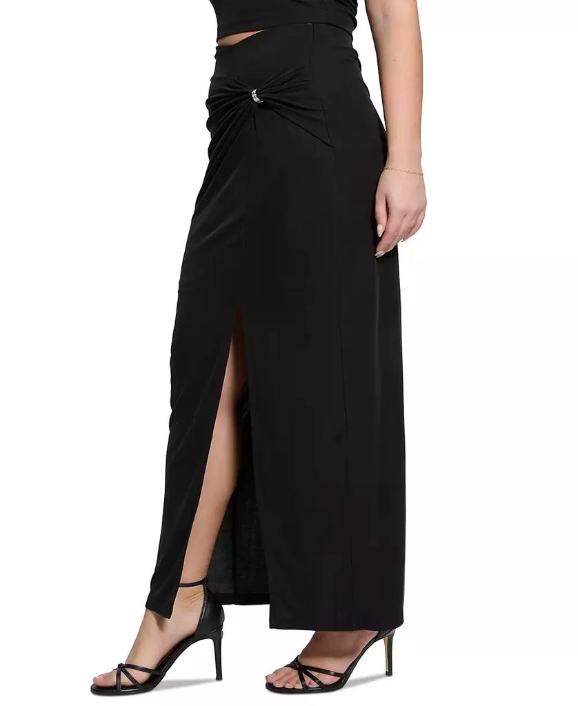 GUESS Women's Aimee Embellished Side-Drape Maxi Skirt 3