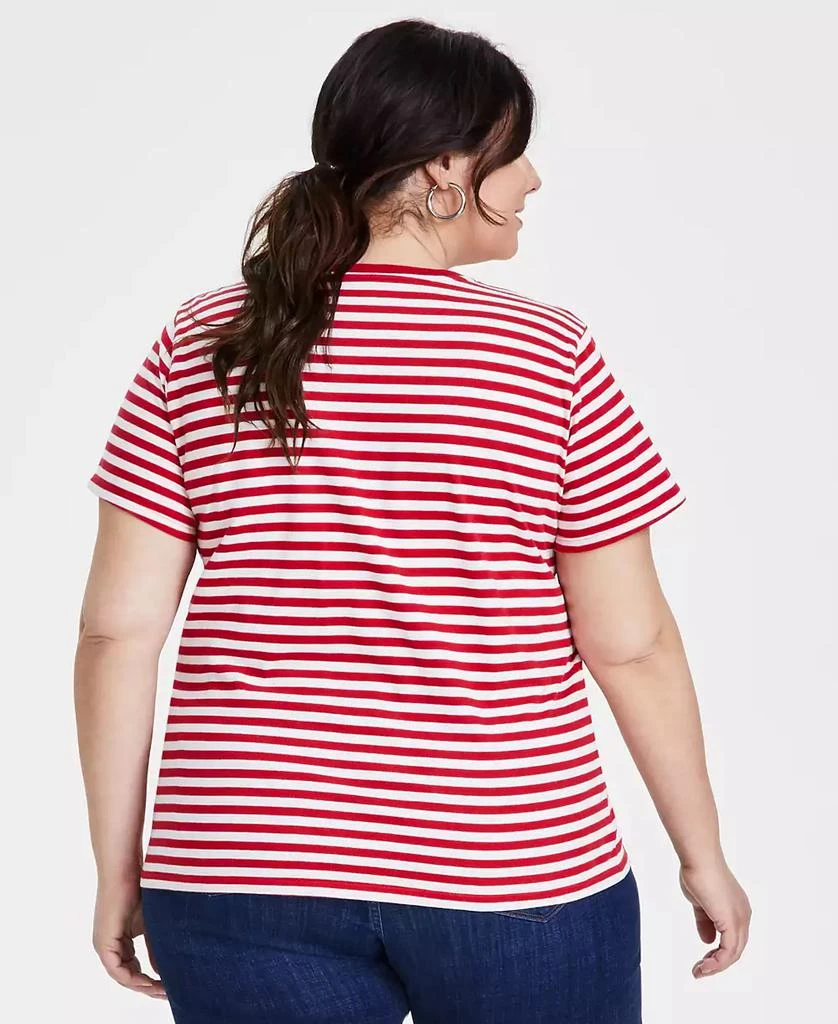 Levi's Trendy Plus Size Perfect Sandy Striped T-Shirt 2