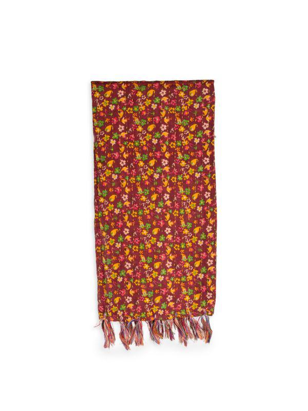 TAJ HOTEL Floral Kantha Embroidery Hand Crafted Scarf