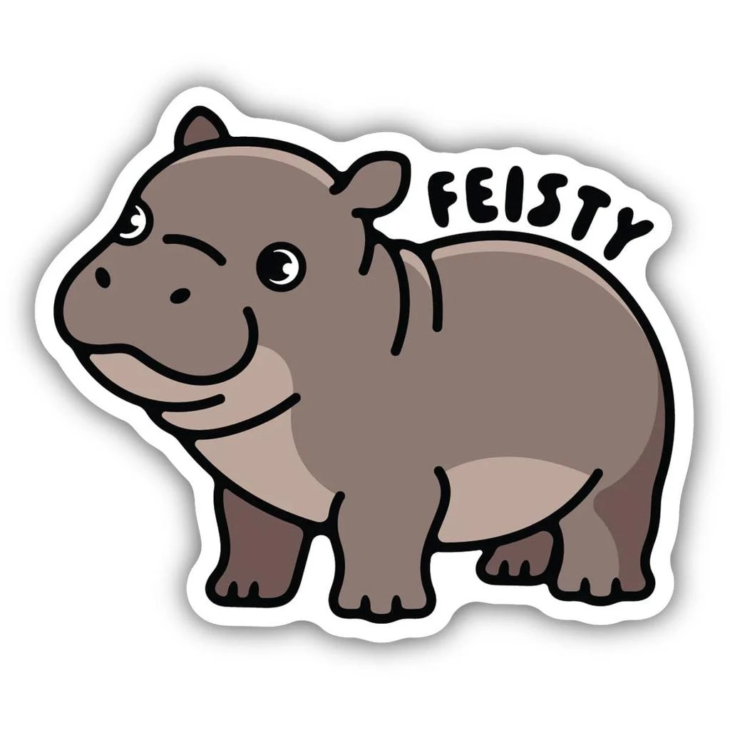 Stickers Northwest Stickers Northwest Feisty Pygmy Hippo