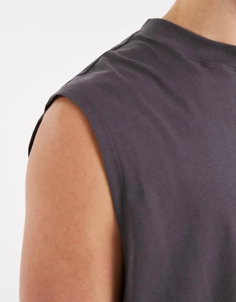 ASOS ASOS DESIGN Essentials oversized tank in charcoal 5