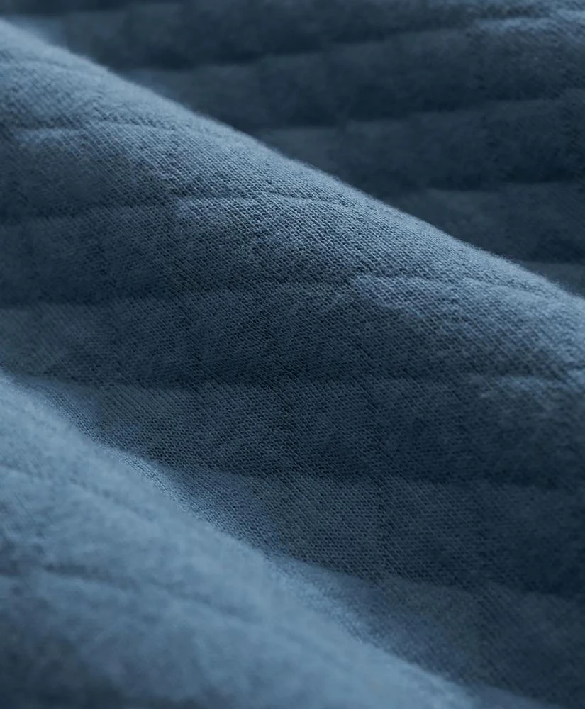 Brooks Brothers Diamond-Quilted Quarter-Zip in Cotton Blend 3