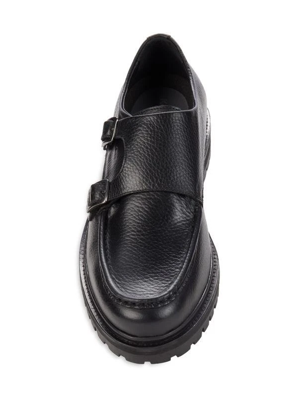 Karl Lagerfeld Paris Leather Double Monk Strap Shoes 5