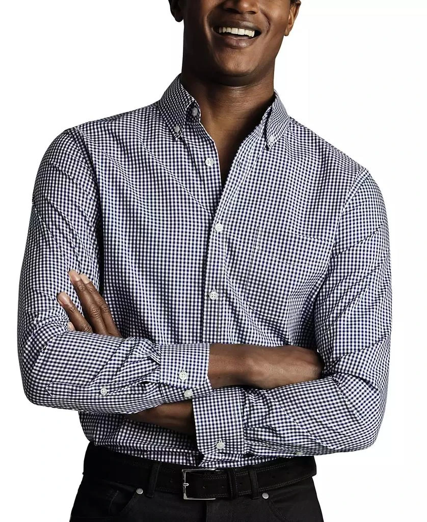 Charles Tyrwhitt Men's Slim Fit Long Sleeve Wrinkle-Resistant Button-Down Shirt 1