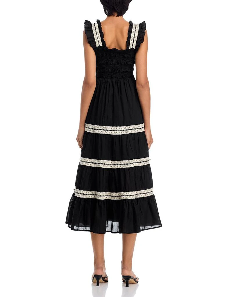 AQUA Smocked Lace Inset Midi Dress - Exclusive 4